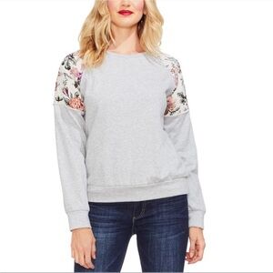 Vince Camuto Gray and White Knit Top